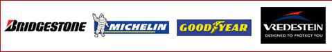 Bridgestone, Michelin, Goodyear, and Vredestein