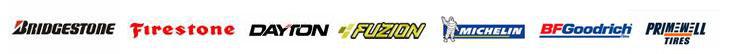 We carry Bridgestone, Firestone, Dayton, Fuzion, Michelin, BFGoodrich, and Primewell priducts.