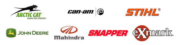 We carry Arctic Cat, Can-am, Stihl, John Deere, Mahindra, Snapper and eXmark! 