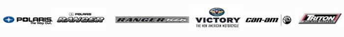We carry products from Polaris, Ranger, Ranger RZR, Victory, Can-Am, and Triton Trailers.