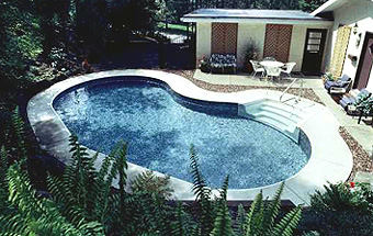 Kidney Pool with Curved Step - Binghamton, NY
