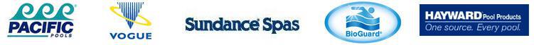We offer great products by Pacific, Vogue, Sundance, BioGuard, and Hayward.