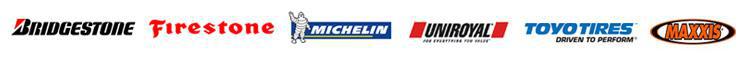 We proudly carry products from Michelin, Uniroyal, Maxxis, Bridgestone, Firestone, and Toyo.