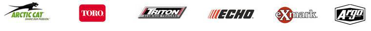We offer great products by Arctic Cat, Toro, Triton Trailers, White Outdoor, Echo, and eXmark.