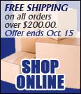 Free shipping on all orders over $200. Offer ends Oct. 15. Shop Online.