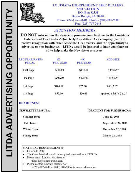 Advertising Rates fomr