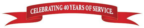 Celebrating 40 years of service.