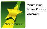 We are a Gold Star Certified John Deere dealer.