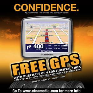 Confidence. Free GPS with purchase of 4 contiental tires. Go to www.ctnamedia.com for more info.