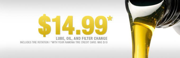 Get a lube, oil, and filter change for $14.99. Click here for coupon.
