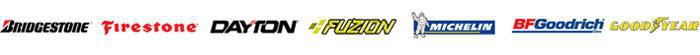 Brands we carry include Bridgestone, Firestone, Dayton, Fuzion, Michelin, BFGoodrich, and Goodyear.