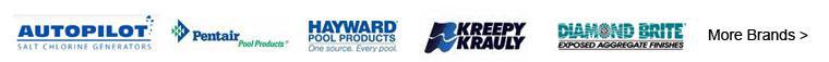 We carry products from Auto Pilot, Pentair Pool Products, Hayward, Kreepy Krauly, Compool, Goldline Controls, Diamond Brite and Aqua Rite Salt Systems.
