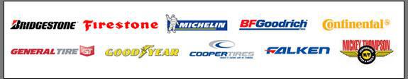 We carry Bridgestone, Michelin, BFGoodrich, Continental, General, Cooper Tires, Falken, and Mickey Thompson products.
