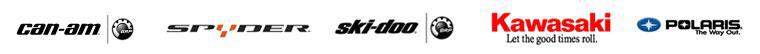 We carry products from Can-Am, Spyder, Ski-Doo, Kawasaki, and Polaris.