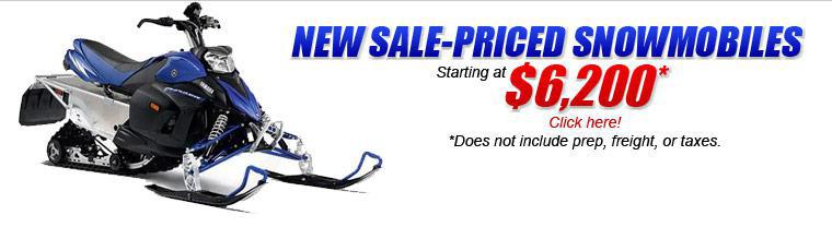 Click here for new sale-priced snowmobiles starting at $6,200. Sale price does not include prep, freight, or taxes.