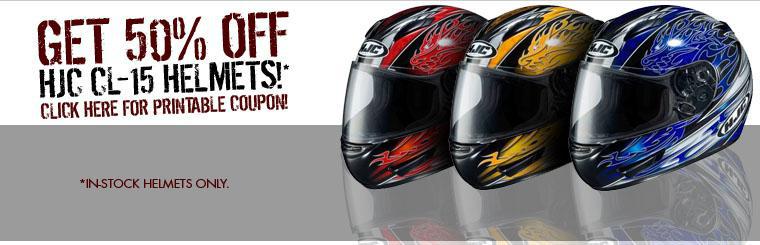 Get 20% off all in-stock helmets! Click here for printable coupon!