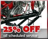 25% off all scheduled service.