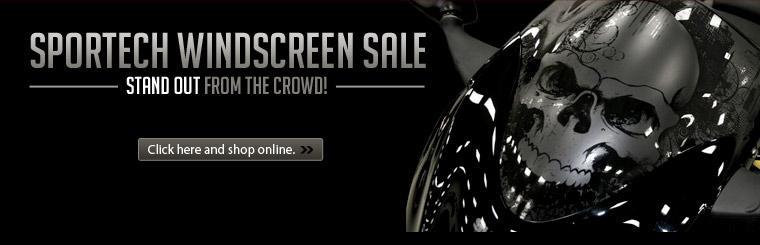 Stand out from the crowd with a Sportech windscreen. Click here and shop online.