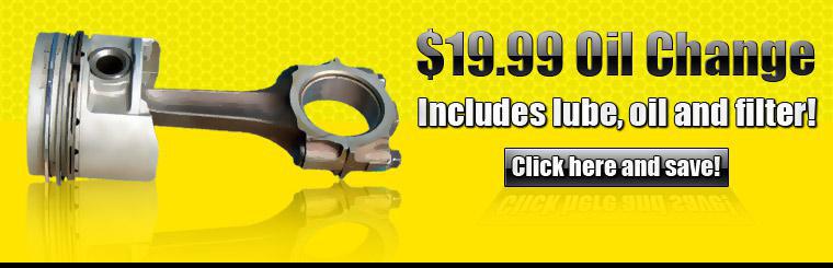 Click here for a $19.99 oil change.