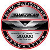 ACCC Nationwide Warranties: Honored at more than 30,000 Locations