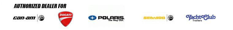We are an authorized dealer for Can-am, Ducati, Polaris, Sea-Doo, and Yacht Club.