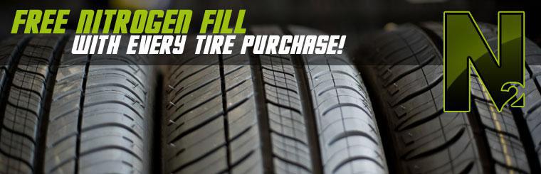 Get free nitrogen fill with every tire purchase.