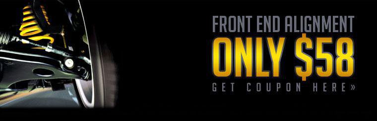 Get a front end alignment for only $58. Get the coupon here!