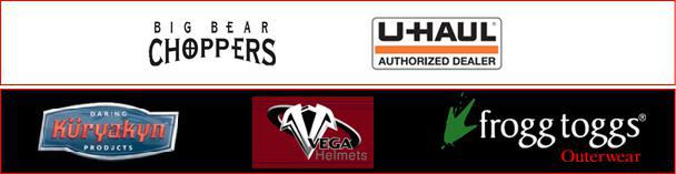 We carry Big Bear Choppers, Royal Enfield, Diamo, Whizzer, Kuryakyn, Vega Helmets, and Frogg Toggs products.