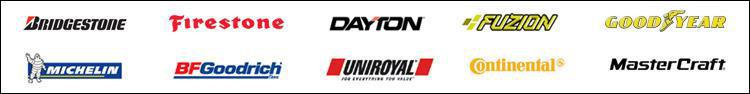 We proudly carry products from Bridgestone, Firestone, Dayton, Fuzion, Michelin, BFGoodrich, Uniroyal, Goodyear, Continental, and Mastercraft.