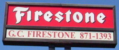 G.C. Firestone Sign