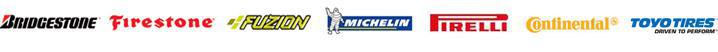 We carry Bridgestone, Firestone, Fuzion, Michelin, Pirelli, Continental, and Toyo products.