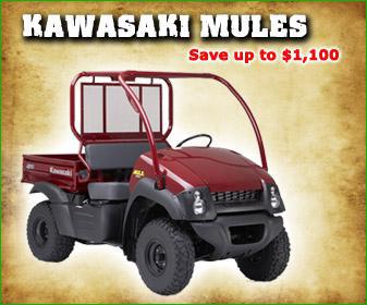 Kawasaki Mules: Save up to $1,100!