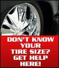Don't know your tire size? Get help here!