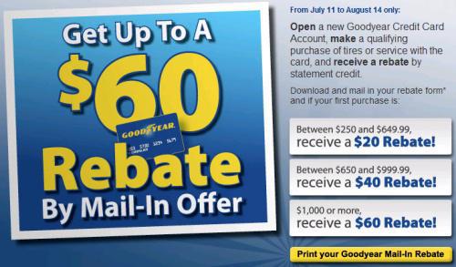 Get Up To $60 Rebate By Mail-In Offer on Goodyear Tires! Don's Auto Ade, Wheaton, IL 60187 Get Up To $60 Rebate By Mail-In Offer on Goodyear Tires! Don's Auto Ade, Wheaton, IL 60187