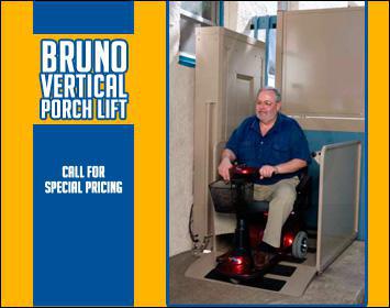 Bruno Vertical Porch Lift: Call for special pricing.