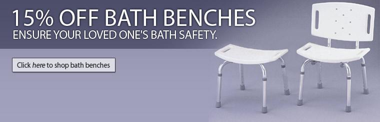 Ensure your loved one's bath safety. Click here to shop bath benches.