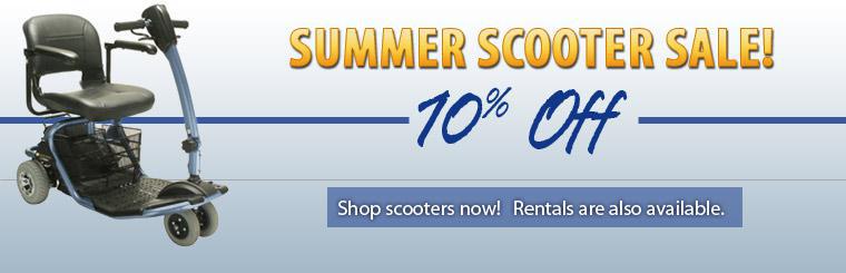 We are having our Summer Scooter Sale. Get 10% off scooters!