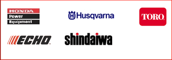 Honda Power Equipment, Husqvarna, Toro, Echo, Shindaiwa.