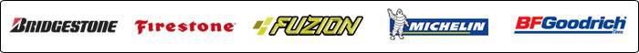 We carry products from Bridgestone, Firestone, Fuzion, Michelin, and BFGoodrich.