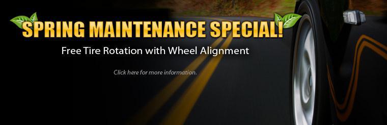 Click here to get a free tire rotation with your wheel alignment.