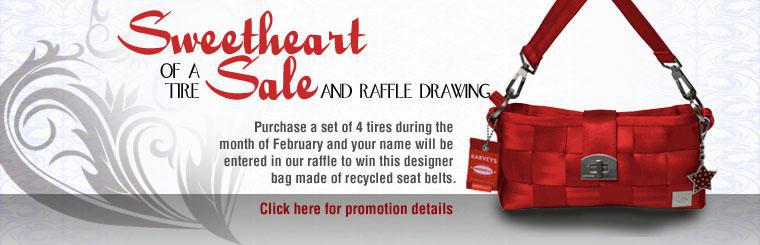 Sweetheart of a tire sale and raffle drawing!