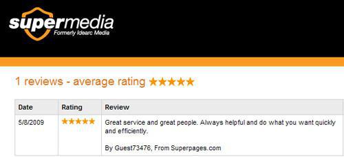 Supermedia Customer Reviews