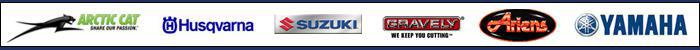 We carry Arctic Cat, Husqvarna, Suzuki, Gravely, Ariens, and Yamaha products.
