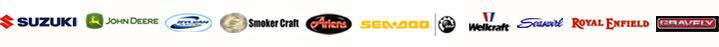We carry products from Suzuki, John Deere, Sylvan, Smoker Craft, Ariens, Sea-Doo, Wellcraft, Seaswirl, Royal Enfield, and Gravely.