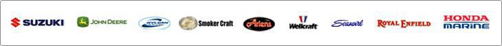 We carry products from Suzuki, John Deere, Sylvan, Smoker Craft, Ariens, Wellcraft, Seaswirl, and Royal Enfield.