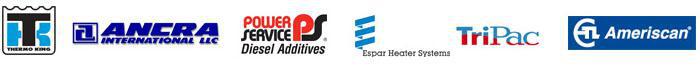 We carry Thermo King, Ancra, Power Service, Espar, TriPac, and Ameriscan  products.