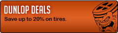 Dunlop Deals: Save up to 20% on tires.