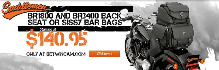 Get great deals on BR1800 and BR3400 back seat or sissy bar bags.