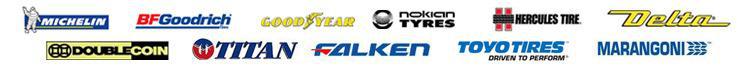 We proudly carry products from Michelin, BFGoodrich, Goodyear, Nokian, Hercules, Delta, Double Coin, Titan, Falken, Toyo, and Marangoni.