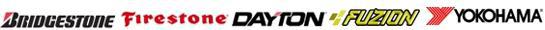 Bridgestone, Firestone, Dayton, Fuzion, Yokohama